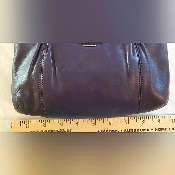 💙COACH Colette Pleated Smooth Leather Zip Top Wristlet in Midnight Blue ✨️NWOT - Picture 12 of 14